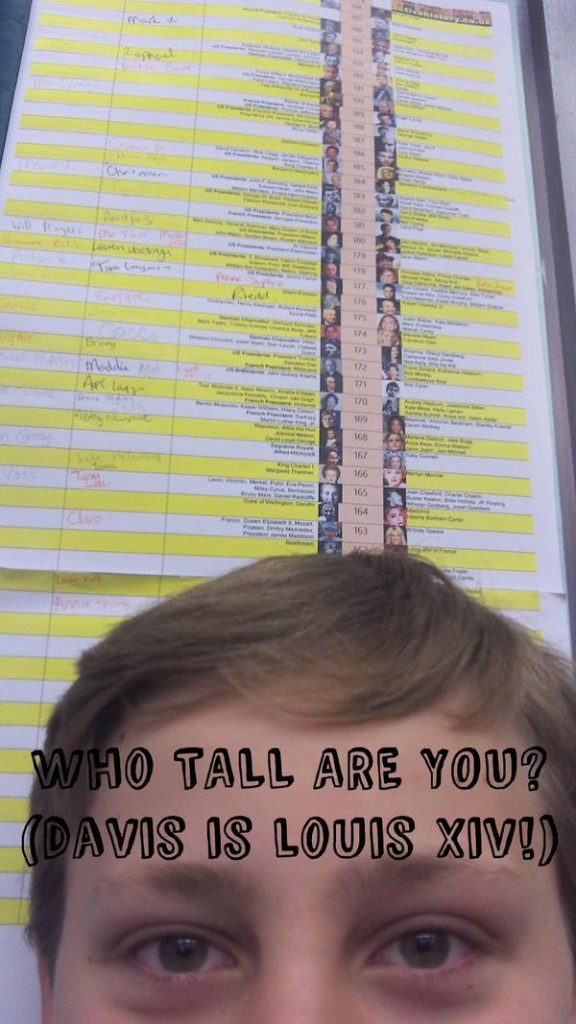 "Who Tall Are You?" Classroom display resource Tarr's Toolbox