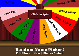 Random picker wheel
