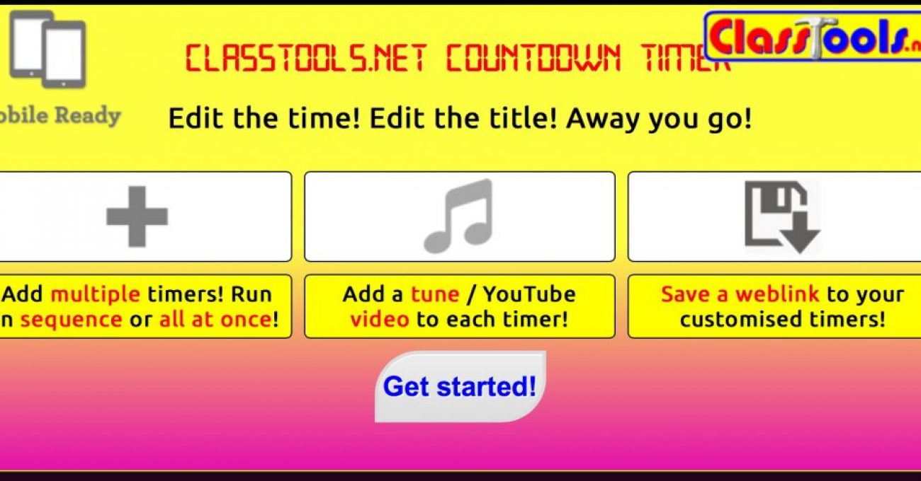 Countdown timer with sound effects: run several in sequence or even simultaneously