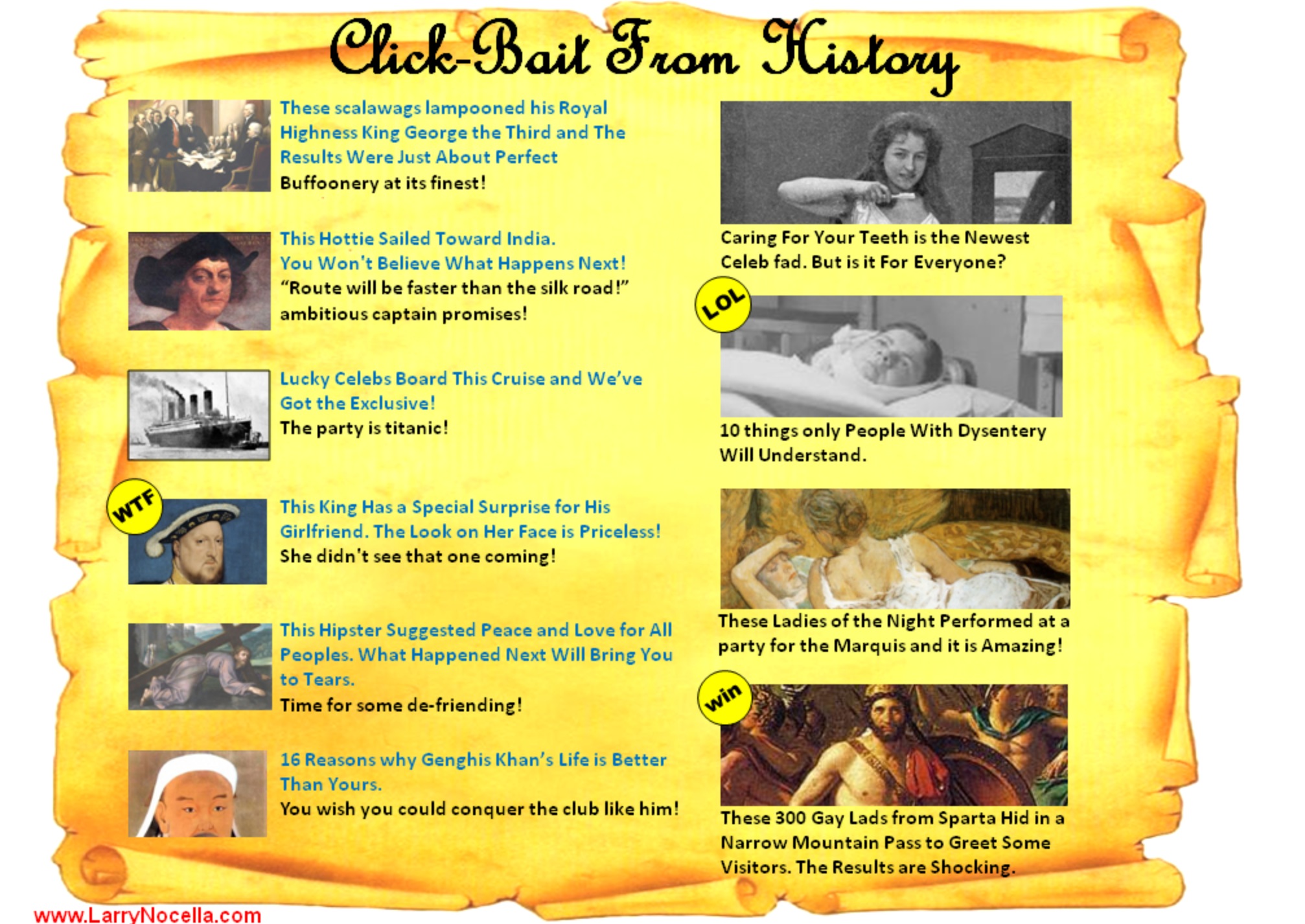 Create a ClickBait Headline as a starter/plenary/revision exercise